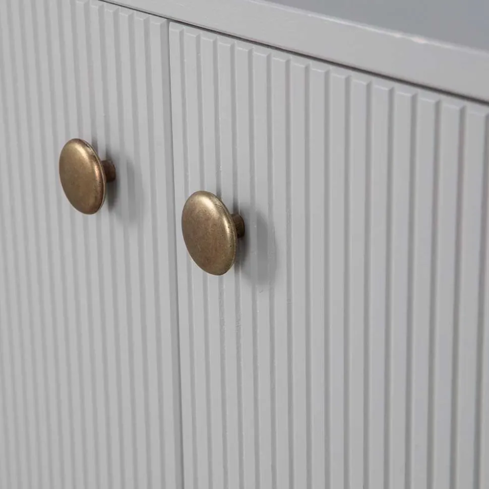 160x78x46 Skandi Sideboard 4-türig in Grau - Huvina