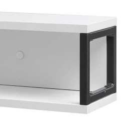 70x17x17 Stahl Wandregal in Weiß & Grau - Ismilav