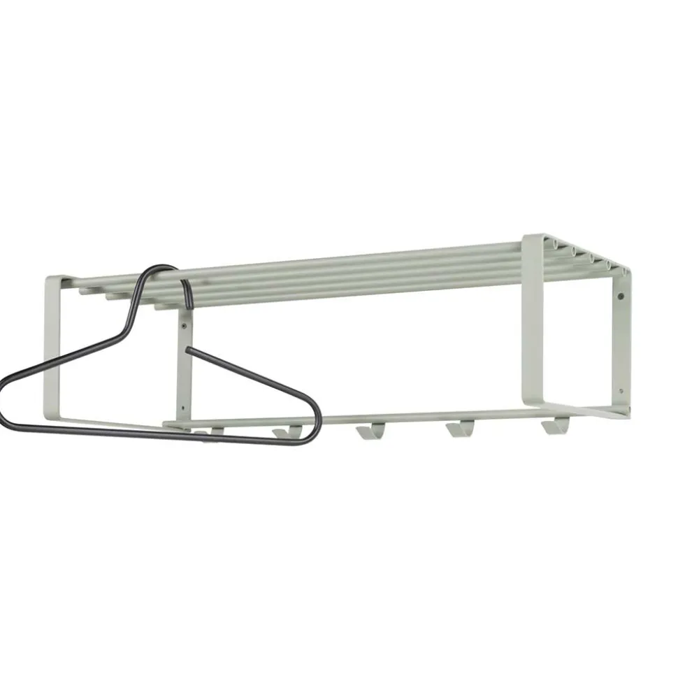 70x19x29 Stahlgarderobe in Graugrün lackiert - Itulian