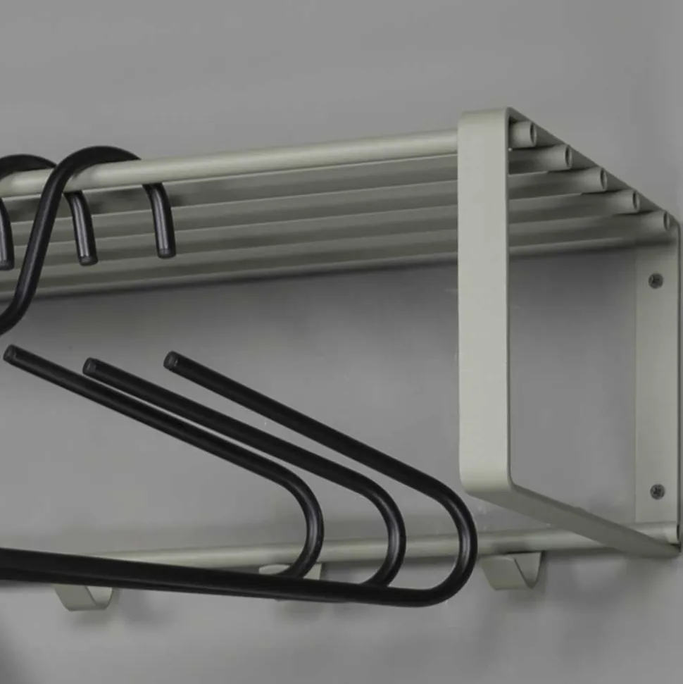 70x19x29 Stahlgarderobe in Graugrün lackiert - Itulian