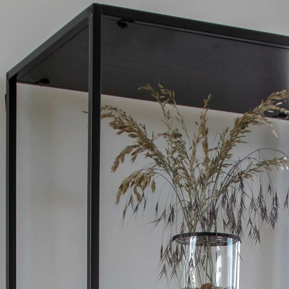 51x170x36 Stahlregal in Schwarz lackiert - Esbessa