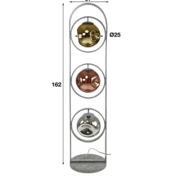 37x160x37 Standleuchte aus Glas mehrfarbig - Tedoria