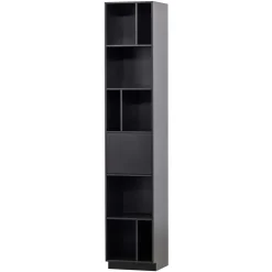 40x210x40 Standregal in Schwarz aus Kiefer - Niwidus