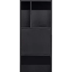 40x210x40 Standregal in Schwarz aus Kiefer - Niwidus