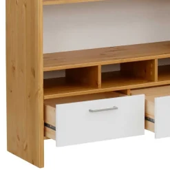 102x188x39 Standregal in Weiß & Honig - Enjes