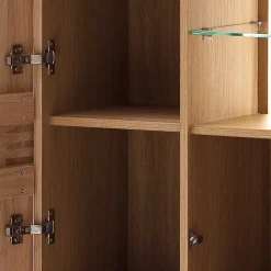 90x136x37 Stauraumvitrine als Highboard - Crupean