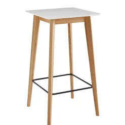 61x110x61 Stehtisch quadratisch mit Fußablage - Soveca