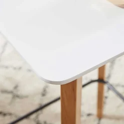 61x110x61 Stehtisch quadratisch mit Fußablage - Soveca