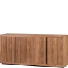 200x90x50 Teak Sideboard in Natur & Schwarz - Myons
