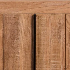 200x90x50 Teak Sideboard in Natur & Schwarz - Myons