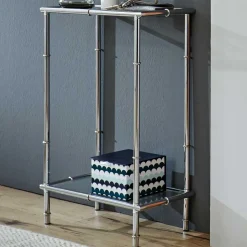 50x75x25 Telefontisch mit zwei Glasplatten - Vasilio