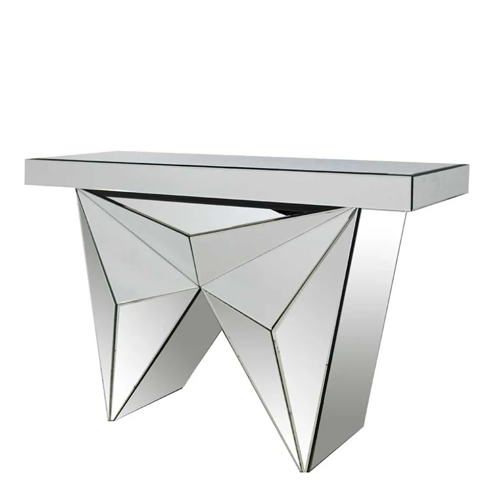 120x81x36 Tischkonsole aus Spiegelglas - Aknita
