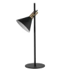 18x55x18 Tischlampe in Schwarz & Messingfarben - Marike