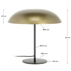 33x34x33 Tischleuchte im Pilz Design in Messing - Jaitur