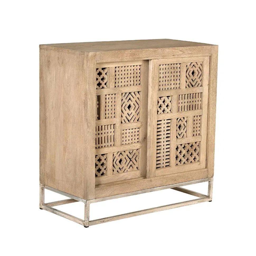 90x90x40 Türen-Kommode mit Ethno Flair - Valuta