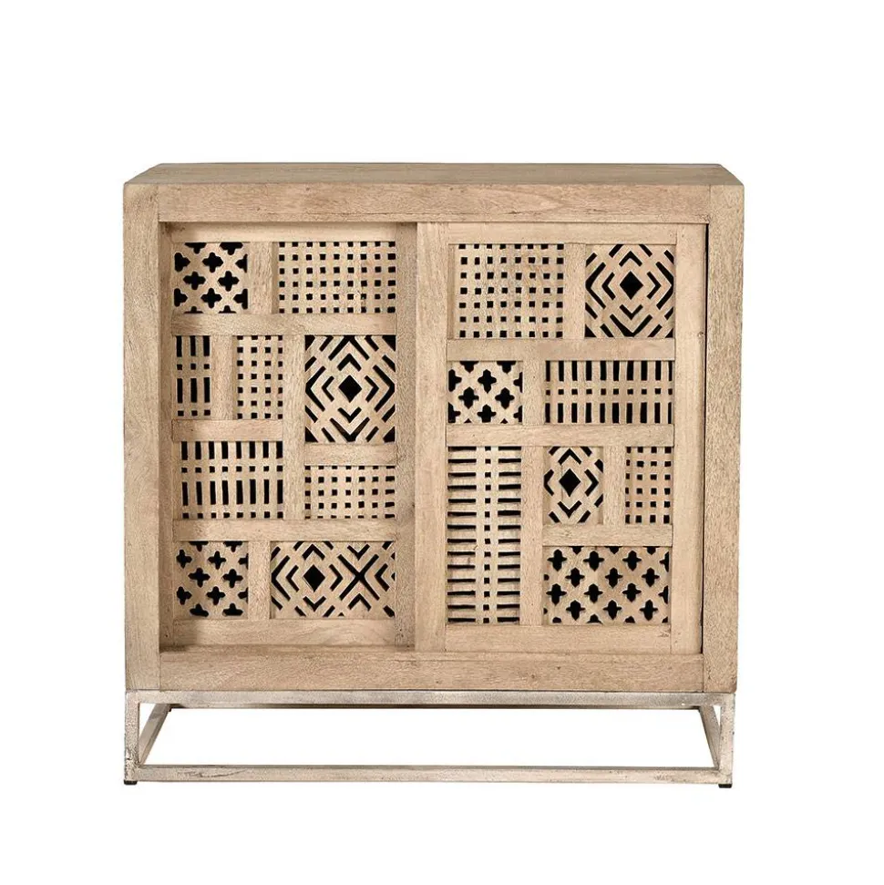 90x90x40 Türen-Kommode mit Ethno Flair - Valuta