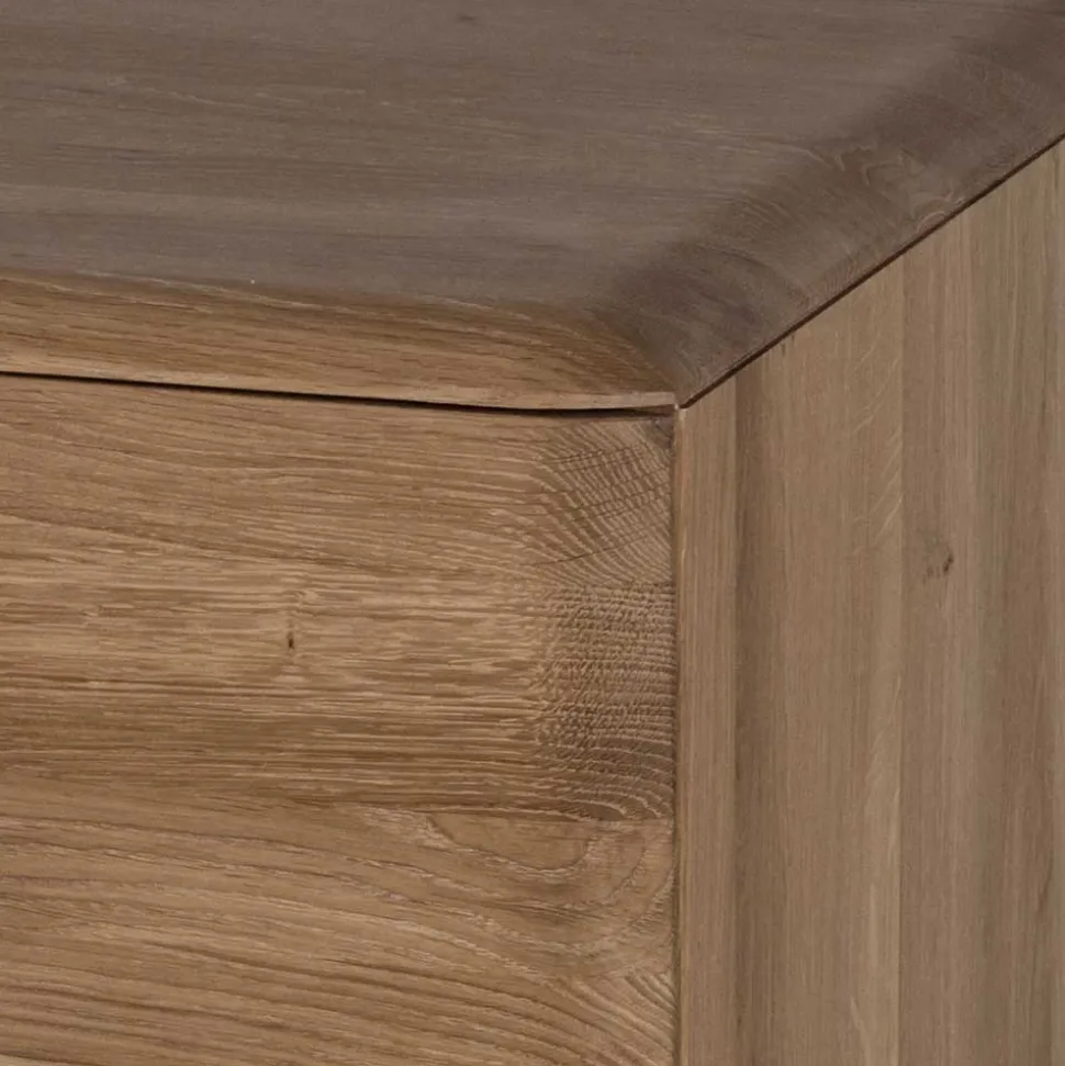 120x75x40 2-türige Kommode aus Eiche geschliffen - Bakaras