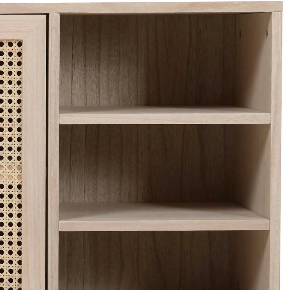 100x65x36 2-türige Kommode mit drei offenen Fächern - Oncinasa