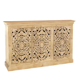 140x90x40 3-türige Kommode mit Schnitzerei - Runiasa
