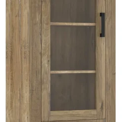 65x200x40 2-türige Vitrine in Eiche Dunkel - Fanos