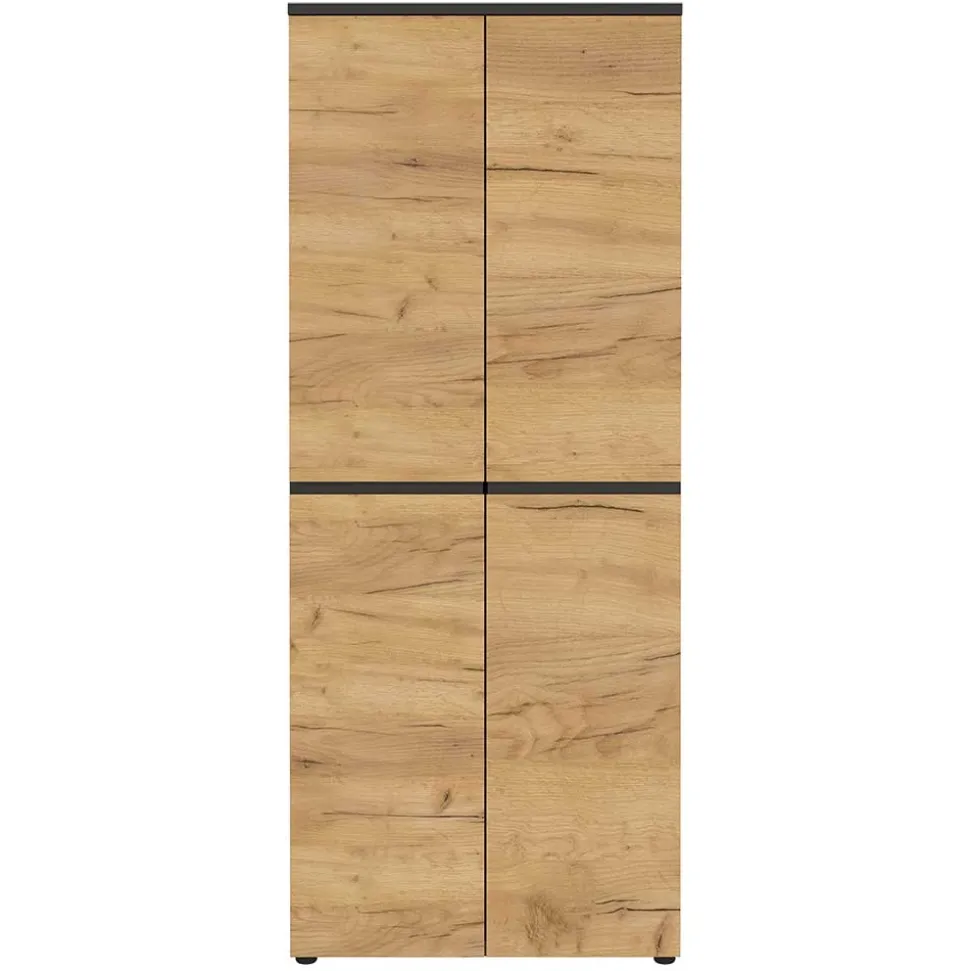 80x197x40 2-türiger Aktenschrank in Wildeiche Optik - Contrage