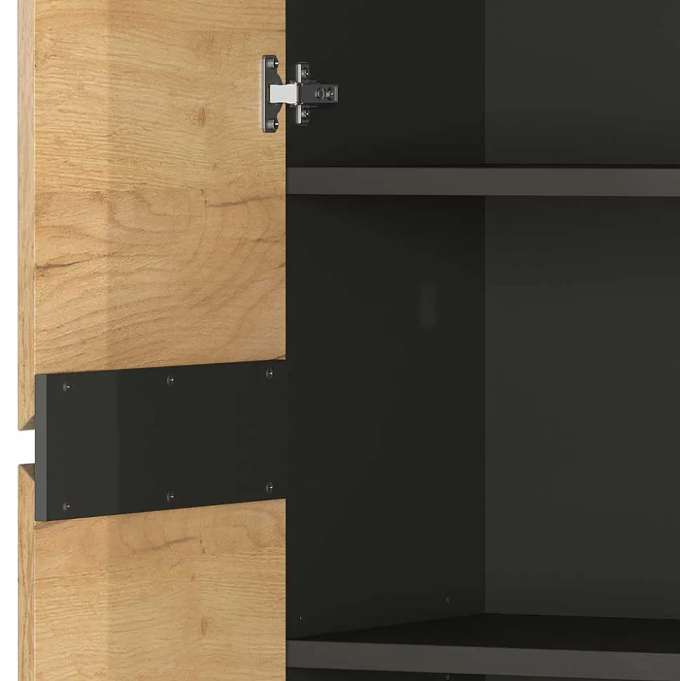 80x197x40 2-türiger Aktenschrank in Wildeiche Optik - Contrage