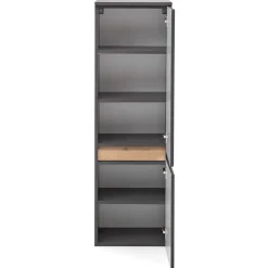 40x135x35 2-türiger Badschrank in Dunkelgrau - Agiruan