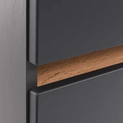 40x135x35 2-türiger Badschrank in Dunkelgrau - Agiruan