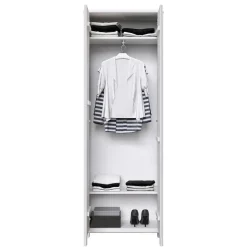 65x192x34 2-türiger Garderobenschrank in Weiß - Oranias