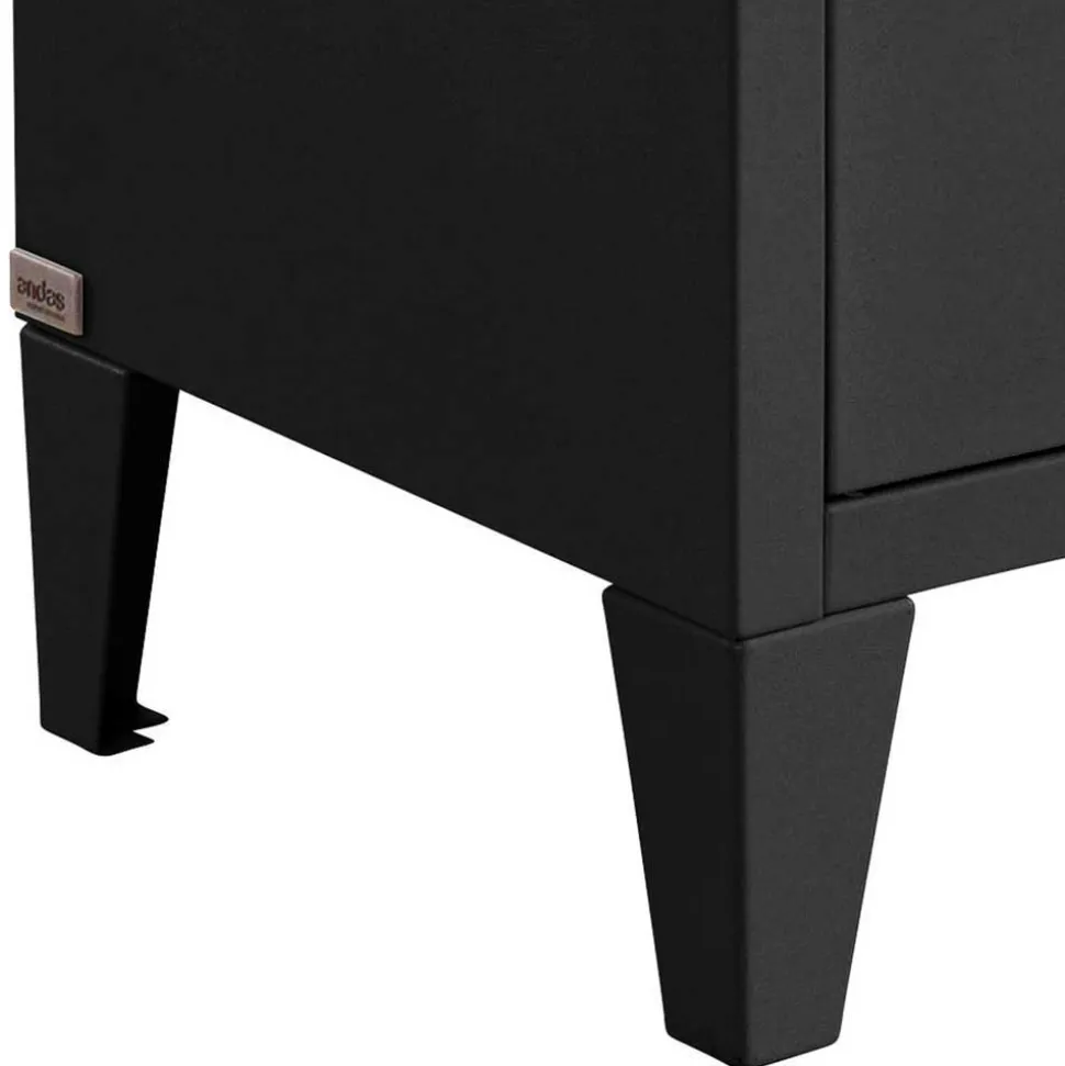 38x180x38 1-türiger Metallspind in Schwarz - Trio