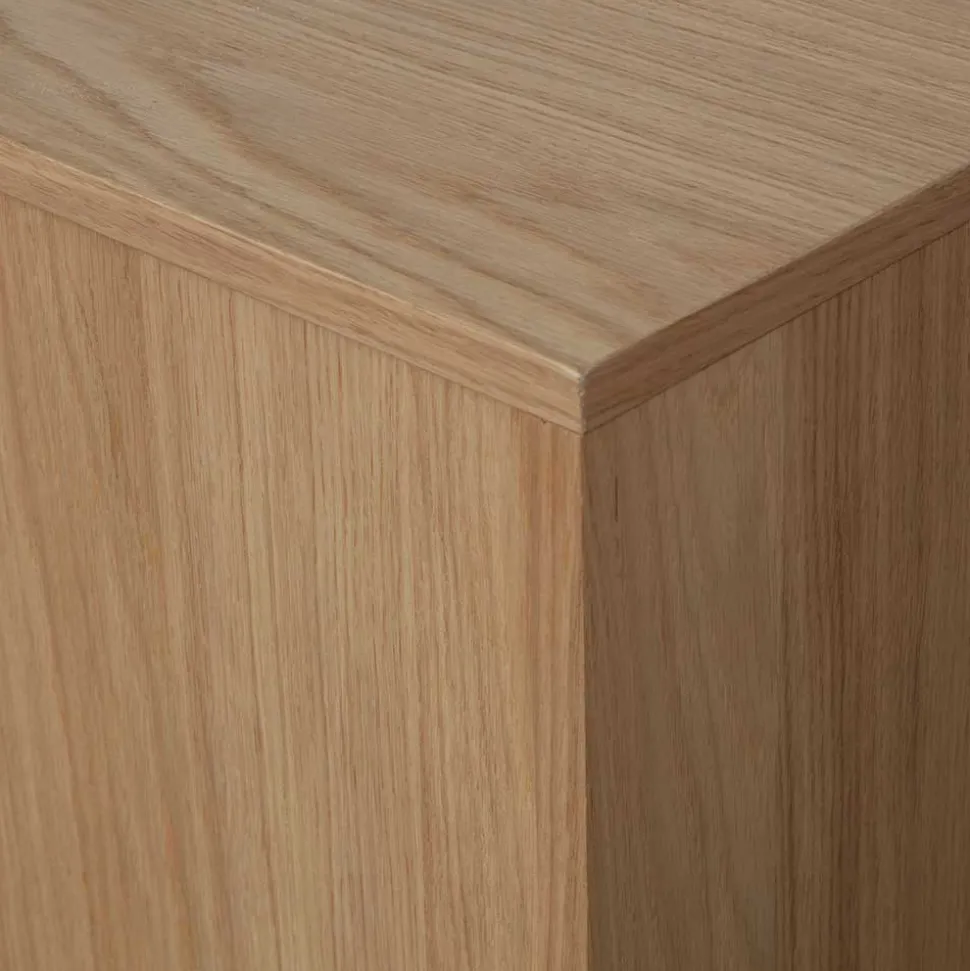 40x199x40 2-türiger Schrank in Eiche Furnier - Ewana