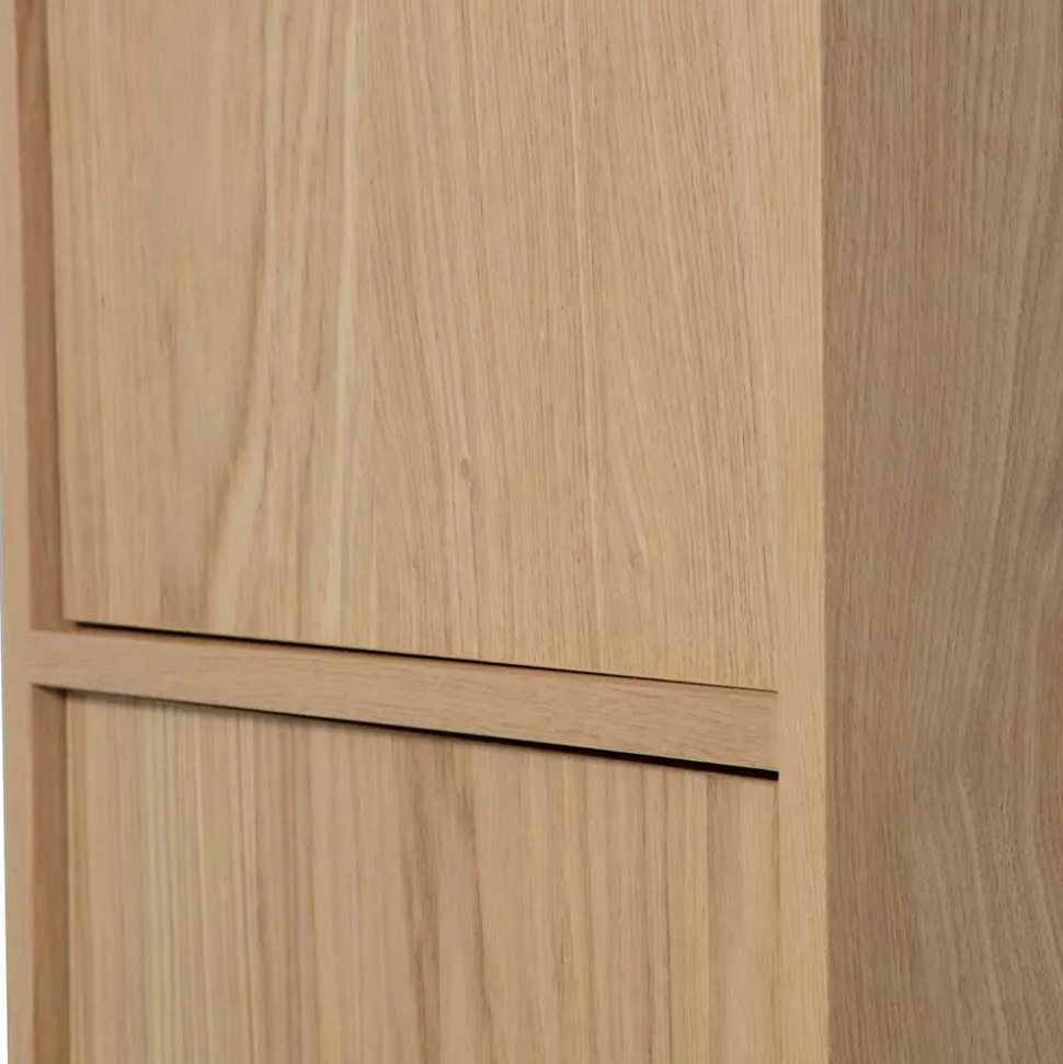 40x199x40 2-türiger Schrank in Eiche Furnier - Ewana