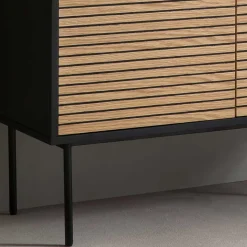 100x155x40 4-türiges Highboard mit offenem Fach - Varaba