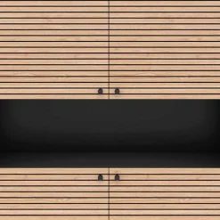 100x155x40 4-türiges Highboard mit offenem Fach - Varaba