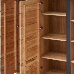 123x121x42 3-türiges Highboard teilmassiv - Latenda