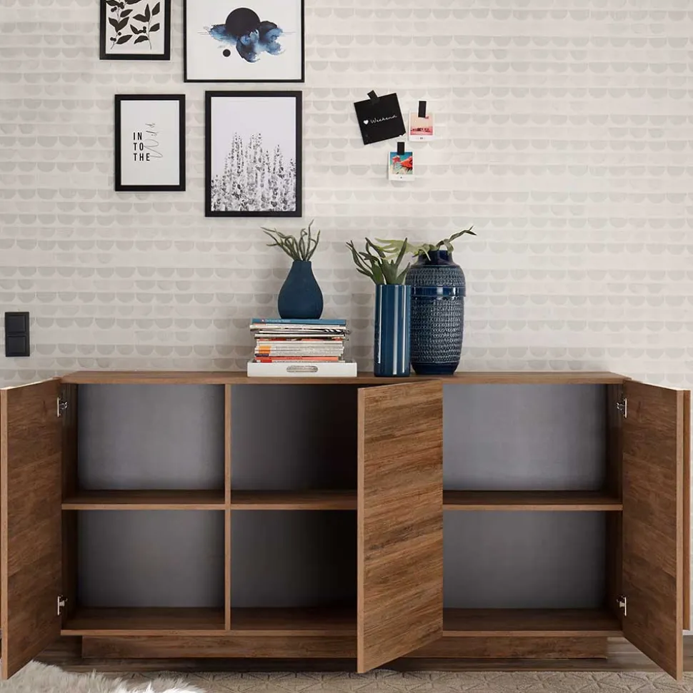 181x90x44 3-türiges Sideboard mit Sockelgestell - Basento