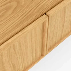 112x51x42 2-türiges TV Lowboard in Eiche - Ravilon