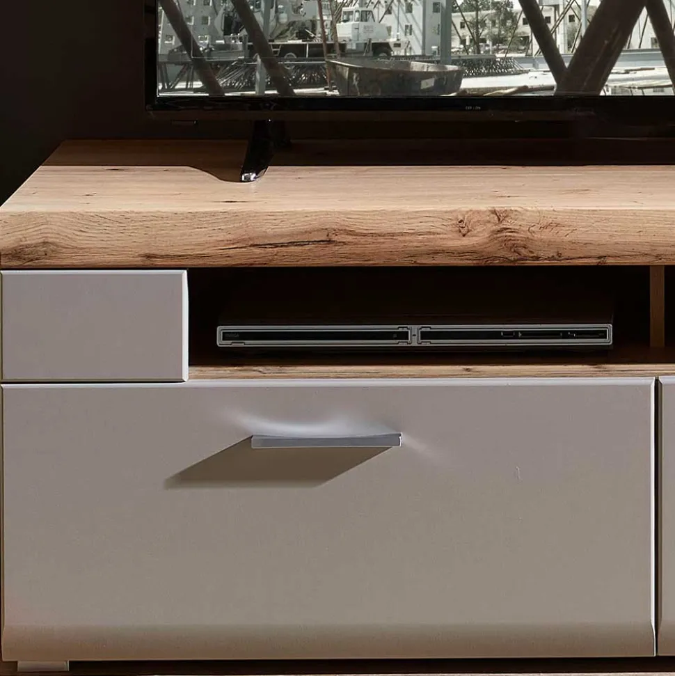 140x51x47 TV Element in Grau & Eiche - Fraguca