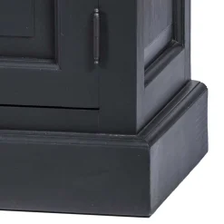 100x70x40 TV Kommode in Schwarz & Teak - Niovan