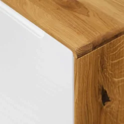 220x48x40 TV Kommode in Weiß & Wildeiche - Diesta