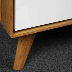 120x48x40 TV Kommode in Wildeiche mit Weiß - Diesta I