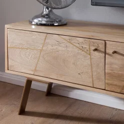 145x47x35 TV Lowboard aus Mango Massivholz - Geyco