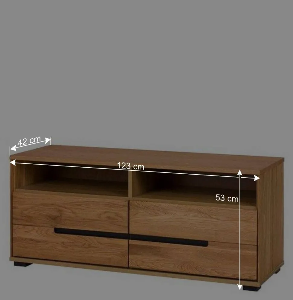 123x53x42 TV Unterschrank in Eiche - Sennya