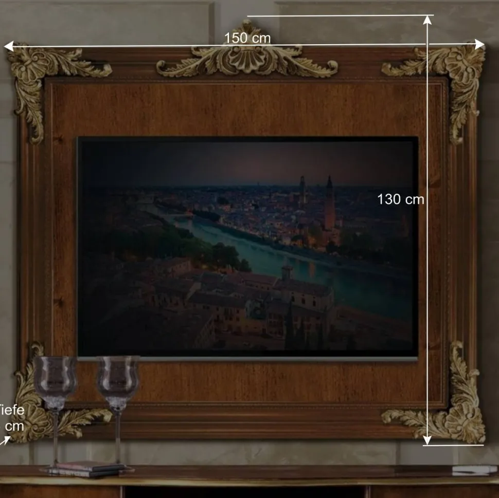 150x130x6 TV Wandpaneel im Itaiienischen Stil - Carlenna