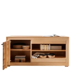 130x62x46 TV-Board aus Kernbuche Massivholz - Sarosca