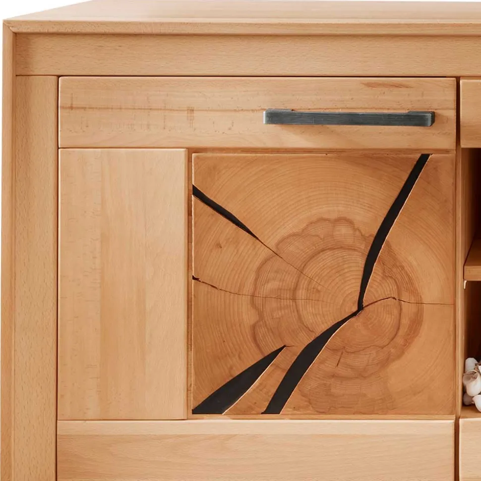 130x62x46 TV-Board aus Kernbuche Massivholz - Sarosca