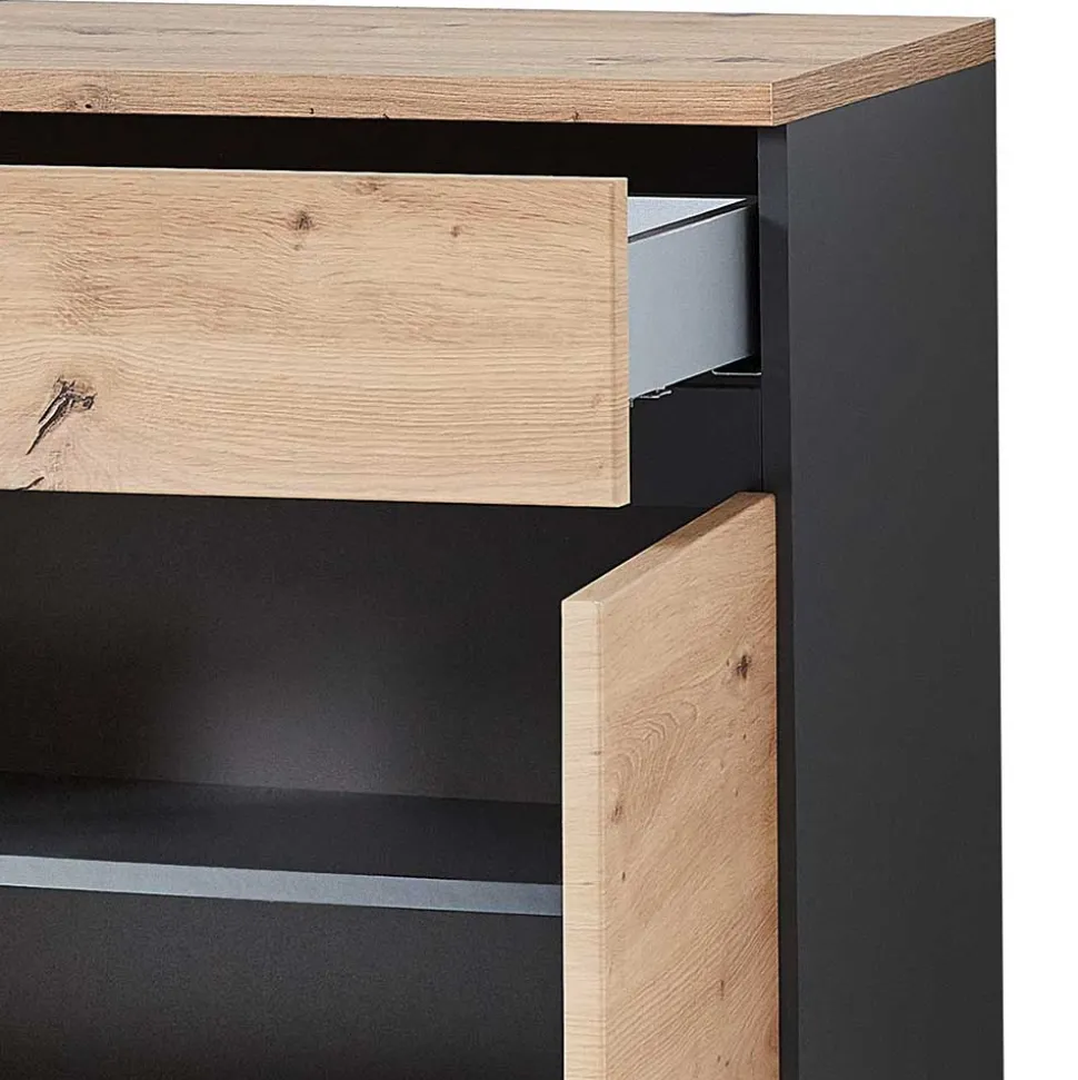 80x107x38 Vertiko für Schuhe in Wildeiche Optik - Kuetra