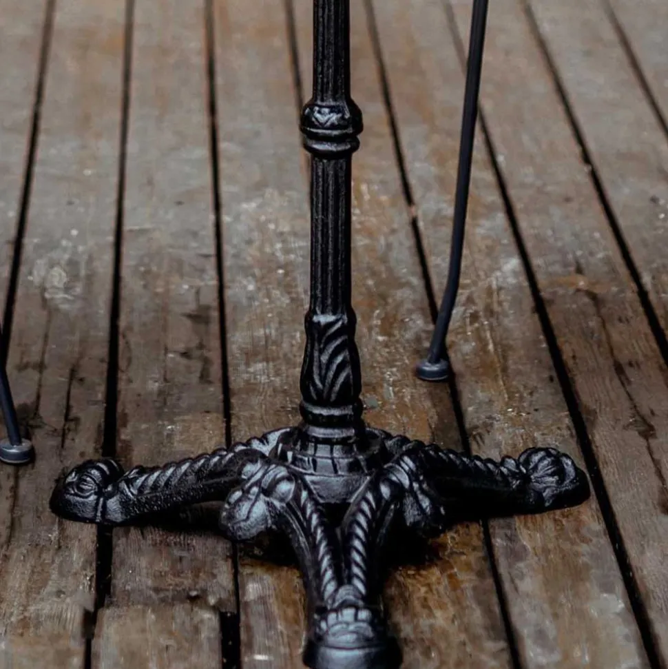 57x71x57 Vintage Bistrotisch aus Marmor in Schwarz - Mally