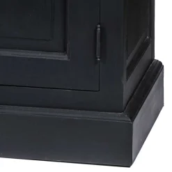 220x96x53 Vintage Design Anrichte in Schwarz - Niovan