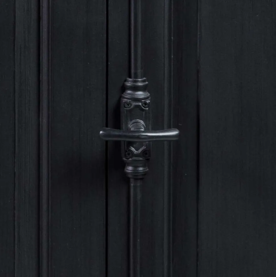 220x96x53 Vintage Design Anrichte in Schwarz - Niovan